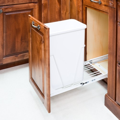 35 or 50 Quart Single Pullout Waste Container System.       