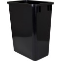 35-Quart Plastic Waste Container Black.                    