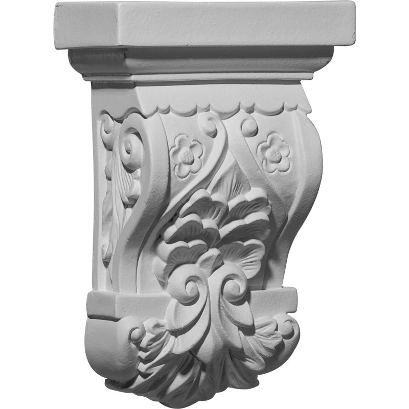 5 1/2W x 2 3/4D x 8 1/4H Emery Leaf Corbel