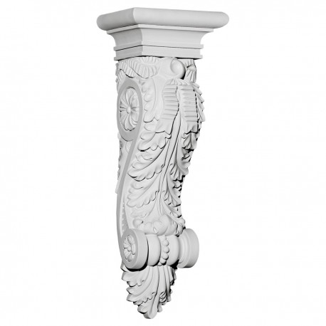 8W x 6D x 22 7/8H Acanthus Ribbon Corbel