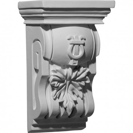 6 3/4W x 4 3/8D x 10 3/4H Oak Leaf Corbel