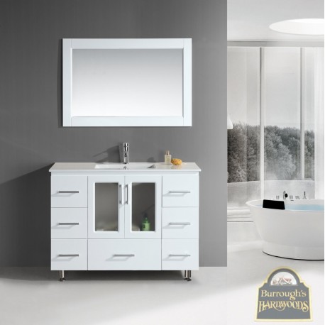 Stanton 48" Single Sink Vanity Set with Drop-In Sink in White