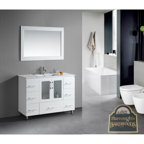 Stanton 48" Single Sink Vanity Set with Drop-In Sink in White