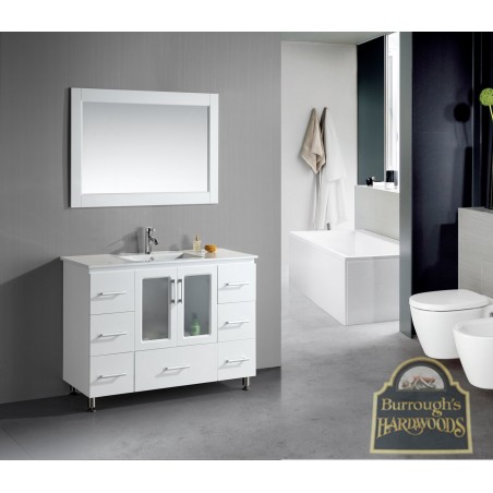 Stanton 48" Single Sink Vanity Set with Drop-In Sink in White