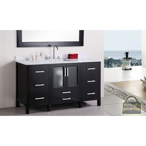 Stanton 60" Single Sink Vanity Set in Espresso