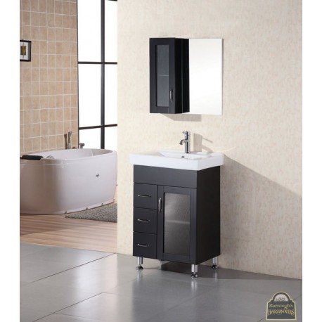 Milan 24" Single Sink Vanity Set in Espresso