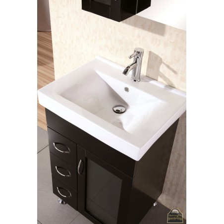 Milan 24" Single Sink Vanity Set in Espresso