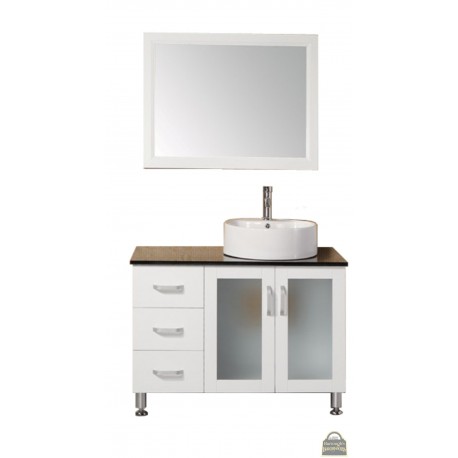 Malibu 39" Single Sink Vanity Set in White