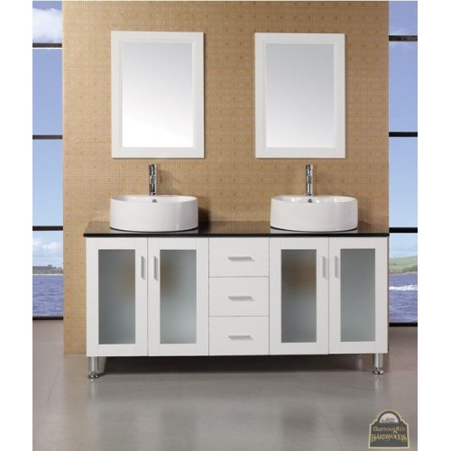 Malibu 60" Single Sink Vanity Set in White