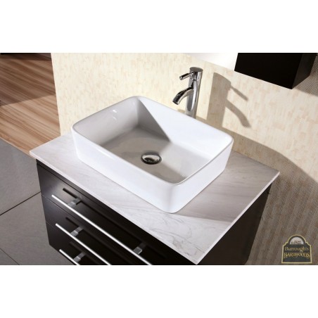 Portland 30" Single Sink - Wall Mount Vanity Set in Espresso