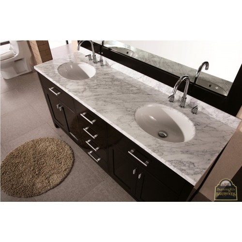 London 72" Double Sink Vanity Set in Espresso