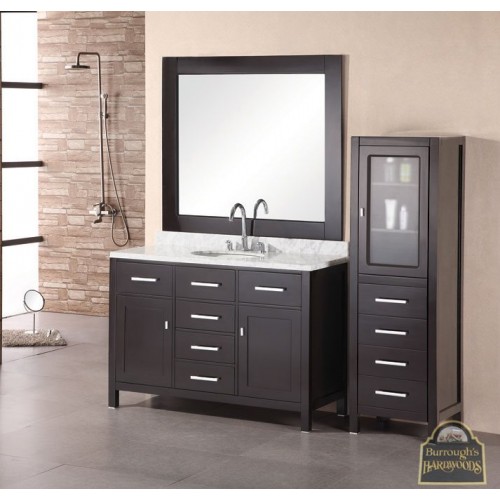 London 48" Single Sink Vanity Set in Espresso