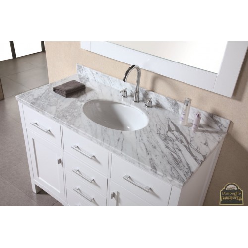 London 48" Single Sink Vanity Set in White