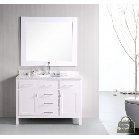 London 48" Single Sink Vanity Set in White