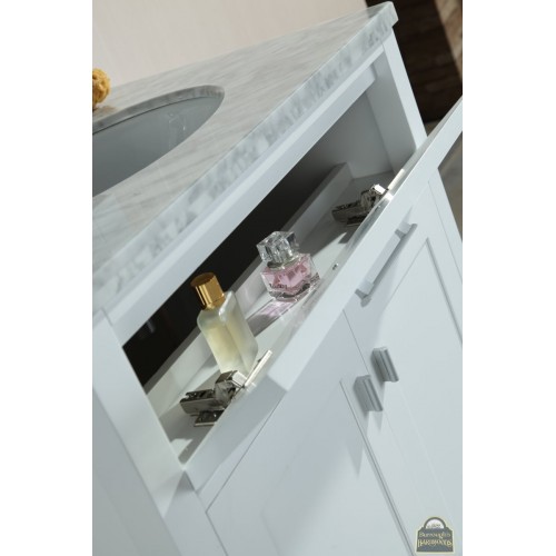 London 30" Single Sink Vanity Set in White