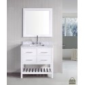 London 36" Single Sink Vanity Set in White