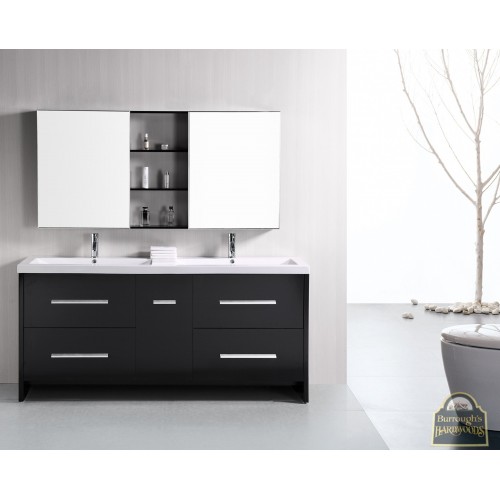 Perfecta 72' Double Sink Vanity Set in Espresso