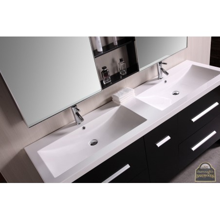 Perfecta 72' Double Sink Vanity Set in Espresso