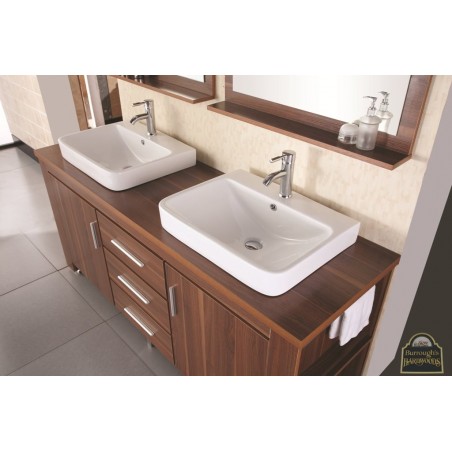 Washington 72" Double Sink Vanity Set in Espresso