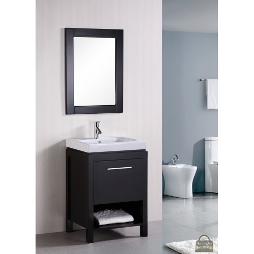 New York 24" Single Sink Vanity Set in Espresso