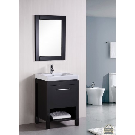 New York 24" Single Sink Vanity Set in Espresso