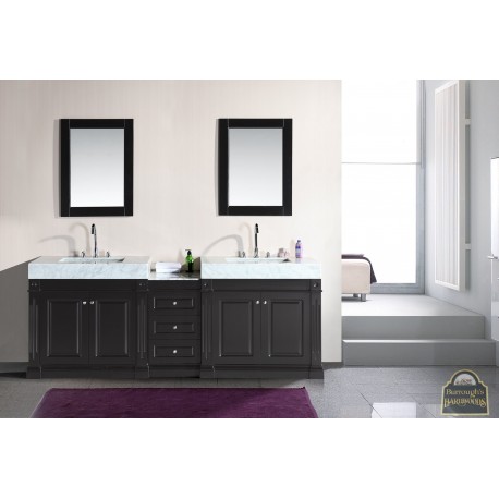 Odyssey 88" Double Sink Vanity Set with Trough Style Sinks