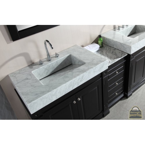 Odyssey 88" Double Sink Vanity Set with Trough Style Sinks