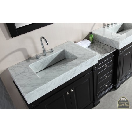 Odyssey 88" Double Sink Vanity Set with Trough Style Sinks