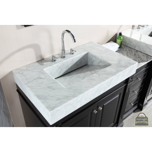 Odyssey 88" Double Sink Vanity Set with Trough Style Sinks