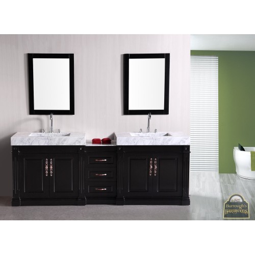 Odyssey 88" Double Sink Vanity Set with Trough Style Sinks