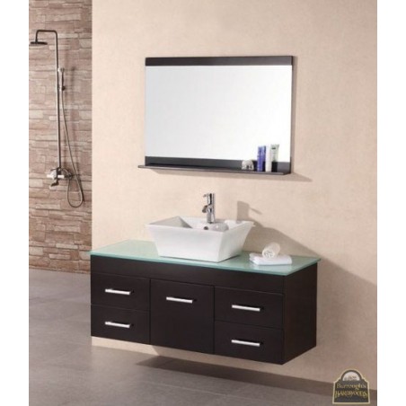 Madrid 48" Single Sink - Wall Mount Vanity Set in Espresso