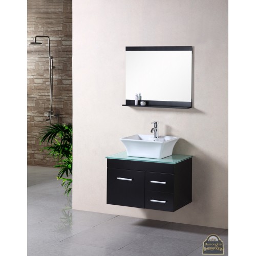 Madrid 30” Single Sink - Wall Mount Vanity Set in Espresso