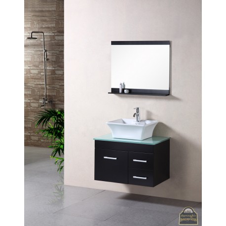 Madrid 30” Single Sink - Wall Mount Vanity Set in Espresso