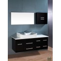 Springfield 53" Single Sink - Wall Mount Vanity Set in Espresso