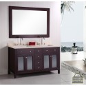 Venetian 60" Double Sink Vanity Set in Espresso