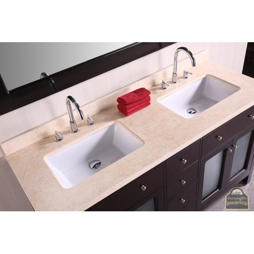 Venetian 60" Double Sink Vanity Set in Espresso