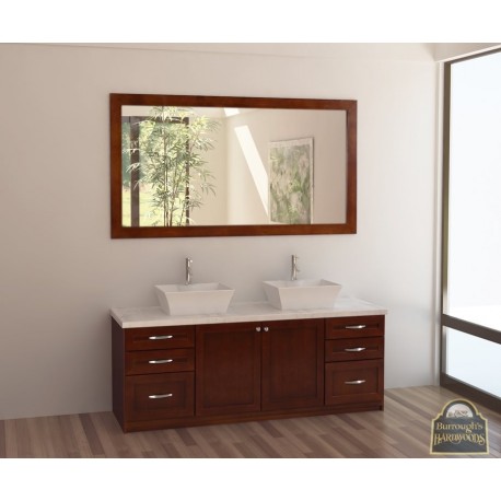 Madeline 72" Double Sink Vanity Set in Cherry