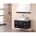 Madrid 36" Single Sink - Wall Mount Vanity Set in Espresso