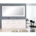 Moscony 84" Double Sink Vanity Set in White