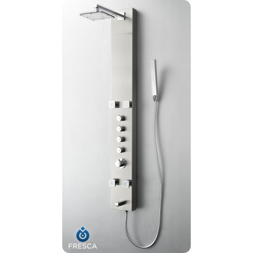 Fresca Pavia Stainless Steel (Brushed Silver) Thermostatic Shower Massage Panel