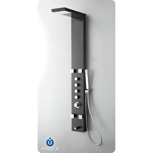 Fresca Verona Stainless Steel (Brushed Gray) Thermostatic Shower Massage Panel