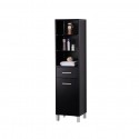 Fresca Espresso Bathroom Linen Side Cabinet w/ 3 Open Shelves