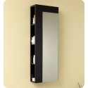 Fresca Espresso Bathroom Linen Side Cabinet w/ Large Mirror Door