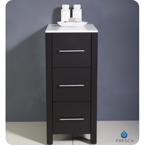 Fresca Torino 12" Espresso Bathroom Linen Side Cabinet