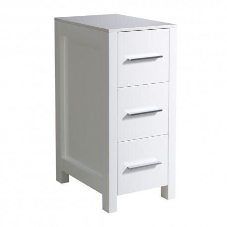 Fresca Torino 12" White Bathroom Linen Side Cabinet