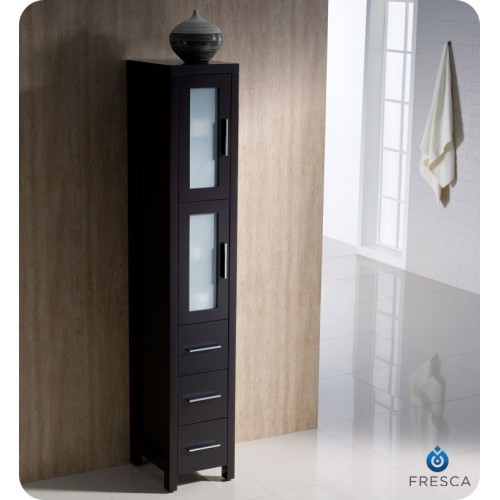 Fresca Torino Espresso Tall Bathroom Linen Side Cabinet