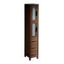 Fresca Torino Walnut Brown Tall Bathroom Linen Side Cabinet