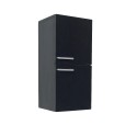 Fresca Black Bathroom Linen Side Cabinet w/ 2 Storage Areas