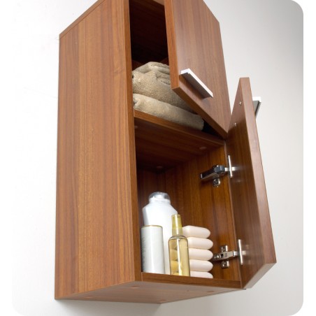 Fresca Teak Bathroom Linen Side Cabinet w/ 2 Storage Areas