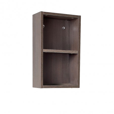 Fresca Gray Oak Bathroom Linen Side Cabinet w/ 2 Open Storage Areas